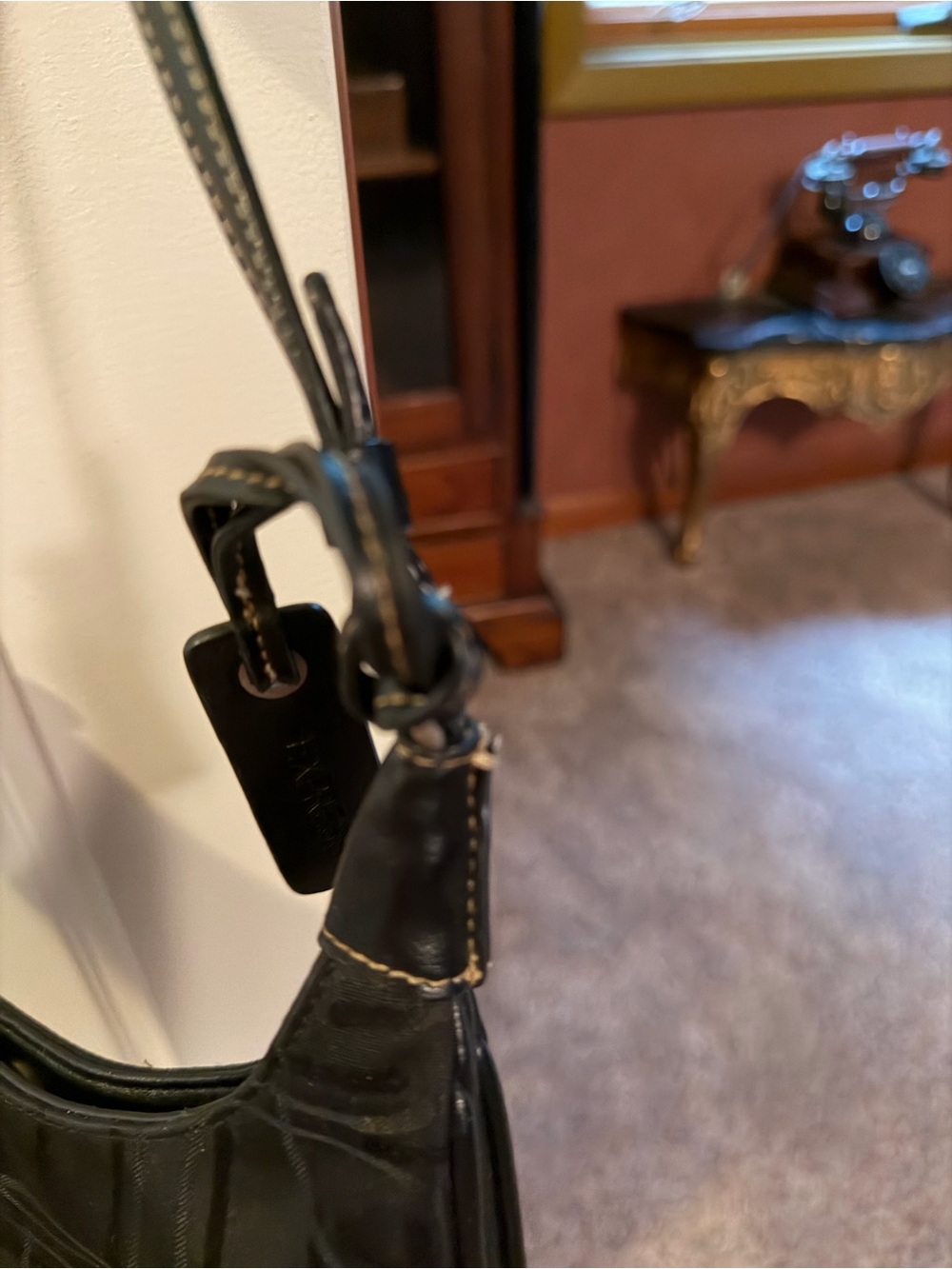 Express Black Shoulder Bag with Logo Jacquard - Picture 4 of 5